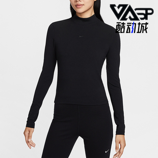 款 2025秋季 女士刺绣立领修身 长袖 010 Nike 上衣HV5028 耐克正品
