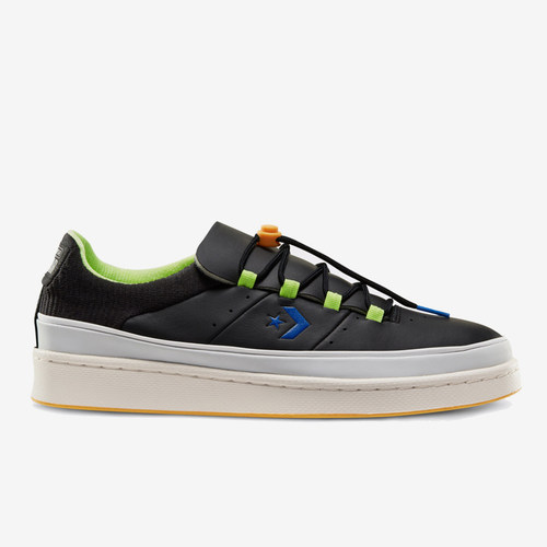 Converse匡威 Cons Pro Leather 90s男女同款低帮板鞋黑 166597C
