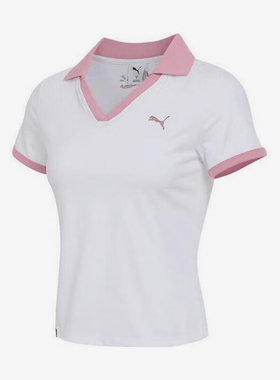 Puma/彪马正品W LATE ADD女士翻领运动针织休闲短袖692774-02