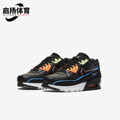 Nike/耐克正品AirMax90SE新款儿童黑色鞋经典跑步鞋CK4068-01