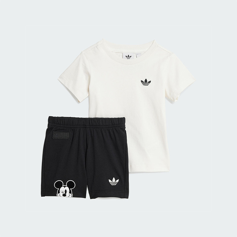 Adidas/阿迪达斯正品夏季三叶草婴童休闲运动短袖短裤套装JD0611