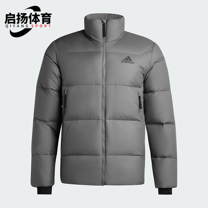 Adidas/阿迪达斯正品冬季男士运动保暖休闲简约立领羽绒服KF6761
