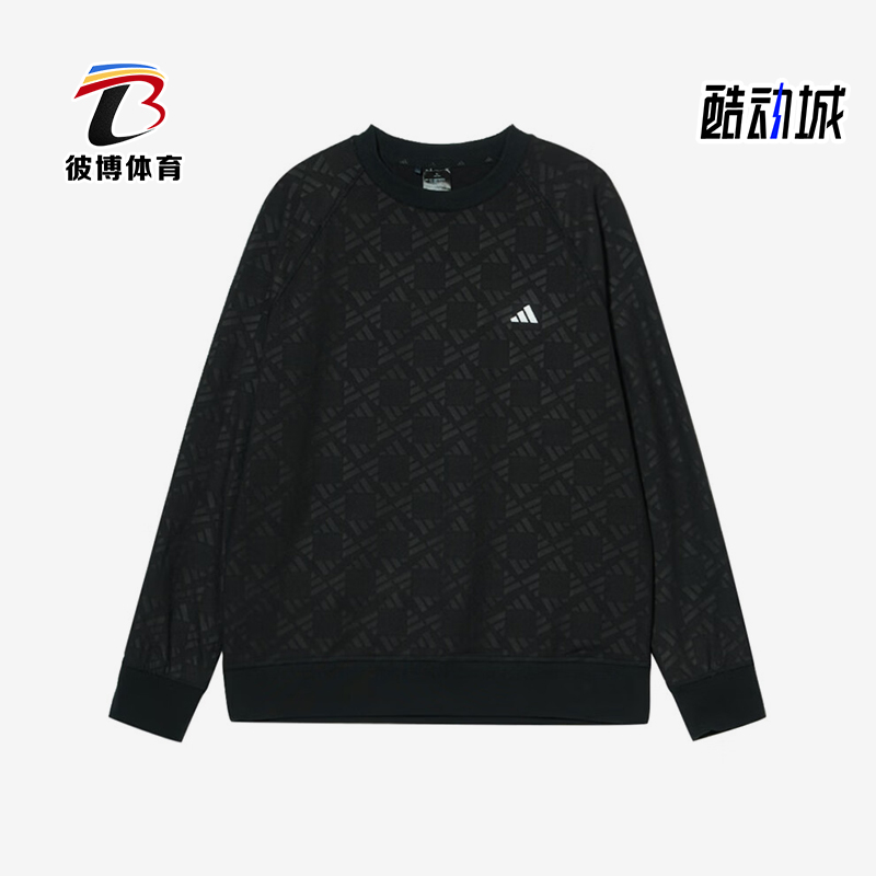 阿迪达斯男女高尔夫圆领运动卫衣