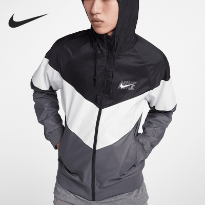 Nike/耐克正品新款男士运动休闲梭织拼接夹克外套AJ1397-010