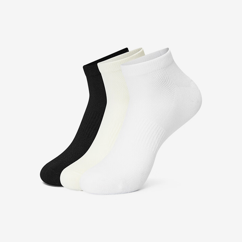 Skechers/斯凯奇正品2024新款男女透气简约训练袜子三双装