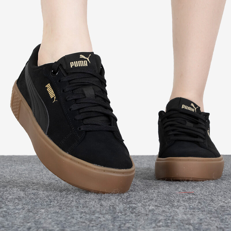 Puma/彪马正品Smash V2 Suede女士复古舒适厚底耐磨运动板鞋