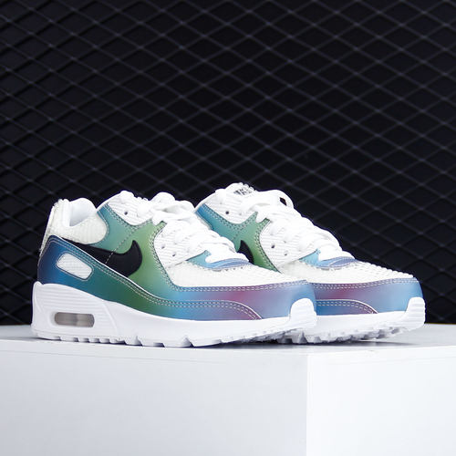 Nike/耐克正品AIR MAX 90 20 (GS) 大童渐变镭射气垫跑步鞋CT9631