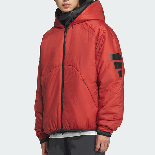 Adidas/阿迪达斯正品新款男士双面穿保暖休闲连帽棉服JZ8723