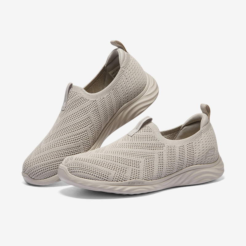 Skechers/斯凯奇正品2023夏季新款女子透气网面一脚蹬休闲鞋