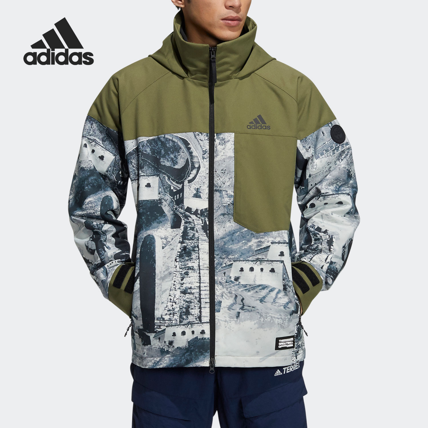 Adidas/阿迪达斯官方正品休闲男女时尚潮流运动保暖外套 H23108