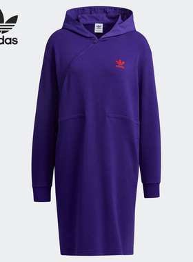 Adidas/阿迪达斯正品三叶草CNY DRESS 女子长袖运动连衣裙 GQ8836