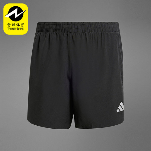 Adidas/阿迪达斯正品RunItSHORTS新款男黑色经典跑步短裤IL7232