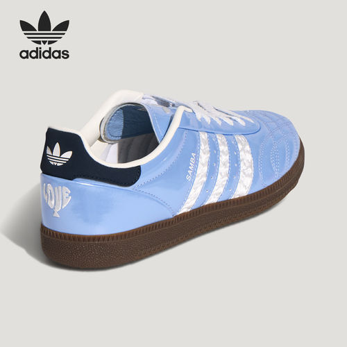 Adidas/阿迪达斯正品三叶草男女日常时尚休闲系带轻便板鞋KJ7302