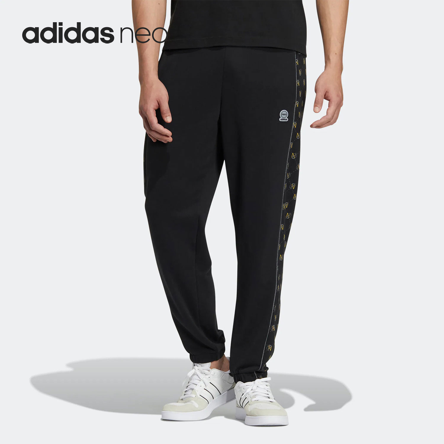 Adidas/阿迪达斯正品NEO系列男女运动宽松透气束脚长裤HM1994