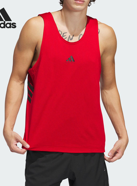 Adidas/阿迪达斯正品2025夏季款男士无袖宽松运动背心JN4706