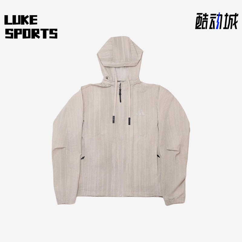 Adidas/阿迪达斯正品2025男士拉链梭织运动连帽夹克外套KC6020