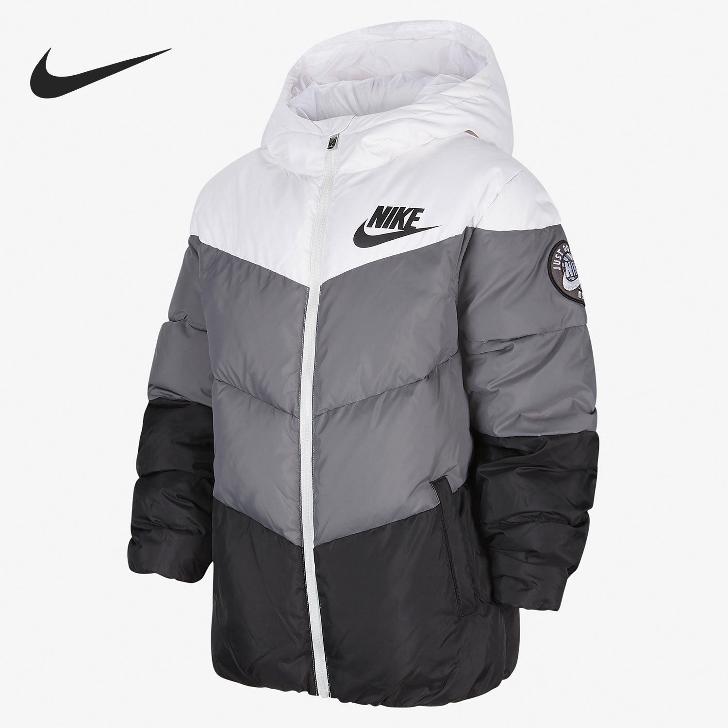 Nike/耐克正品大童运动连帽保暖防风羽绒服外套CT0604-100,童装/婴儿装/亲子装,羽绒服,淘宝优惠券,粉丝福利购,淘宝优惠卷