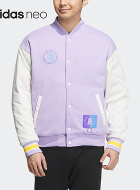Adidas/阿迪达斯官方正品新款男女同款休闲运动棒球棉服IK5428