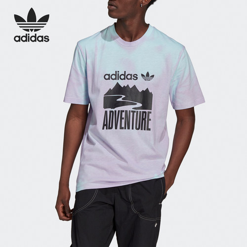 Adidas/阿迪达斯正品三叶草男士时尚圆领印花运动短袖GP0073