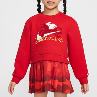 婴童套头圆领假两件连衣裙IU5442 Nike 款 2025冬季 657 耐克正品