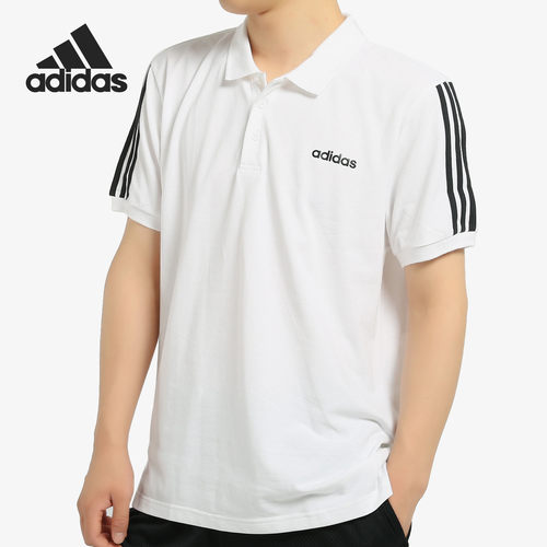 阿迪达斯男子透气翻领POLO衫