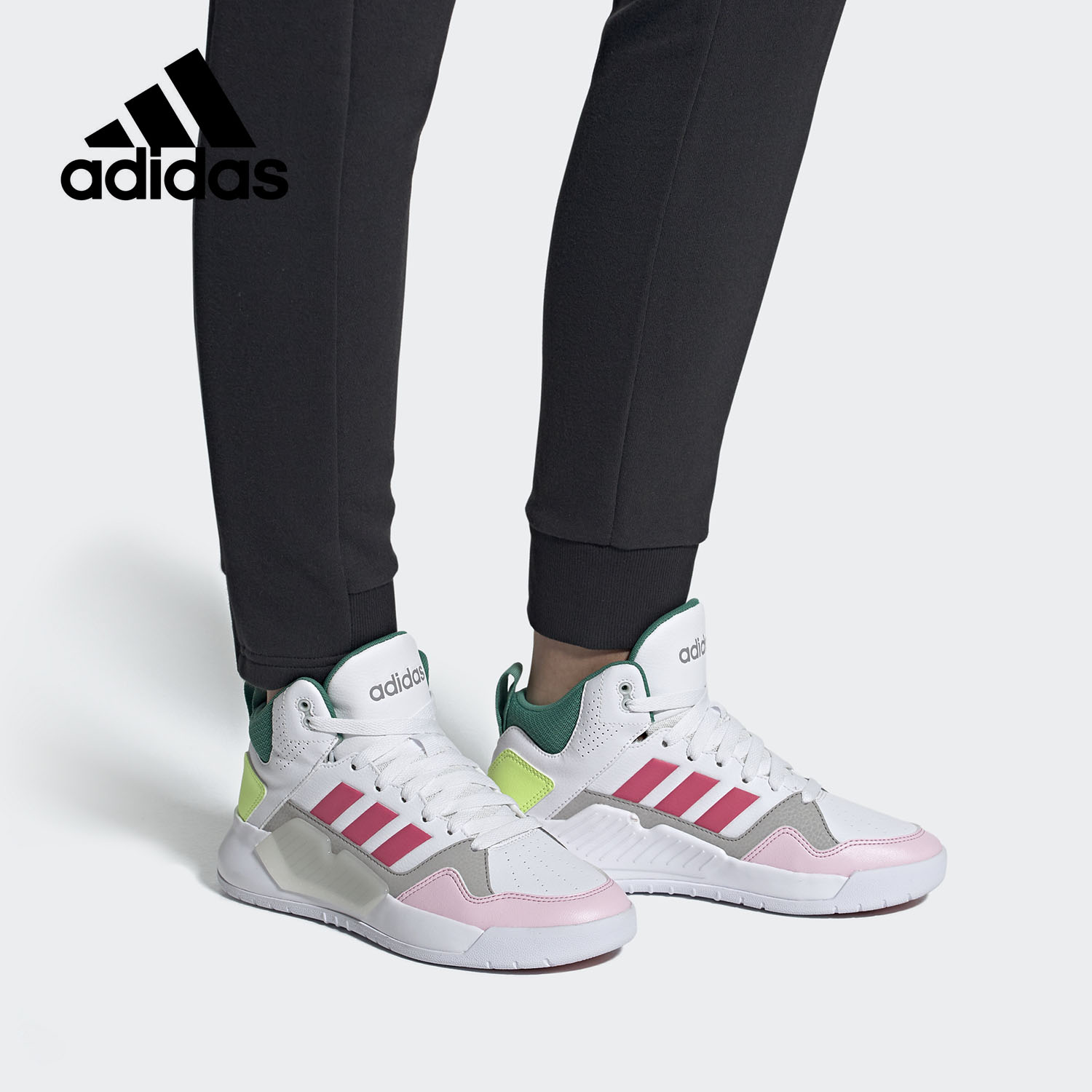 Adidas/阿迪达斯正品Neo女鞋 新款高帮运动鞋休闲鞋板鞋EG5703