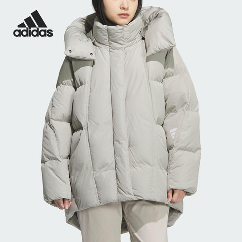Adidas/阿迪达斯官方正品冬季女士保暖连帽宽松时尚羽绒服KC5800