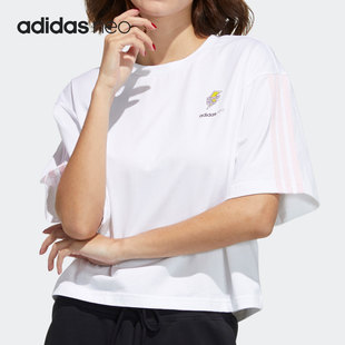 短袖 Adidas GP7135 女子运动休闲时尚 新款 阿迪达斯正品 neo当季