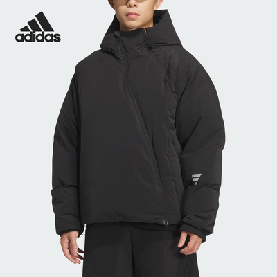 Adidas/阿迪达斯官方正品2025秋季款男士保暖连帽羽绒服KC2576