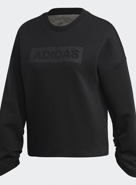 Adidas/阿迪达斯正品CREW DK EMBY 女子运动卫衣休闲套头衫FR5982