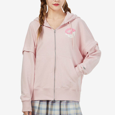 Puma/彪马正品女子手臂拼接运动连帽抽绳夹克外套 531602-01