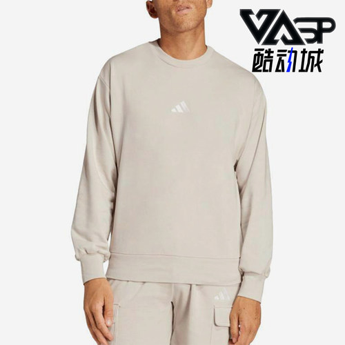 Adidas/阿迪达斯正品2025春新款男士休闲针织圆领运动卫衣IN6087