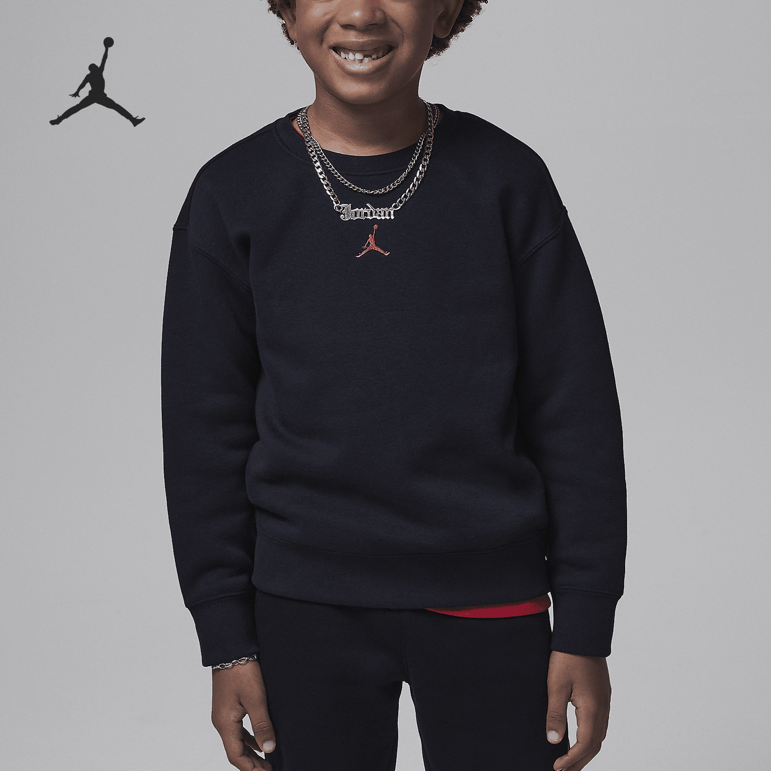 Nike/耐克正品Jordan Game Time 小童加绒圆领卫衣IB5821-010