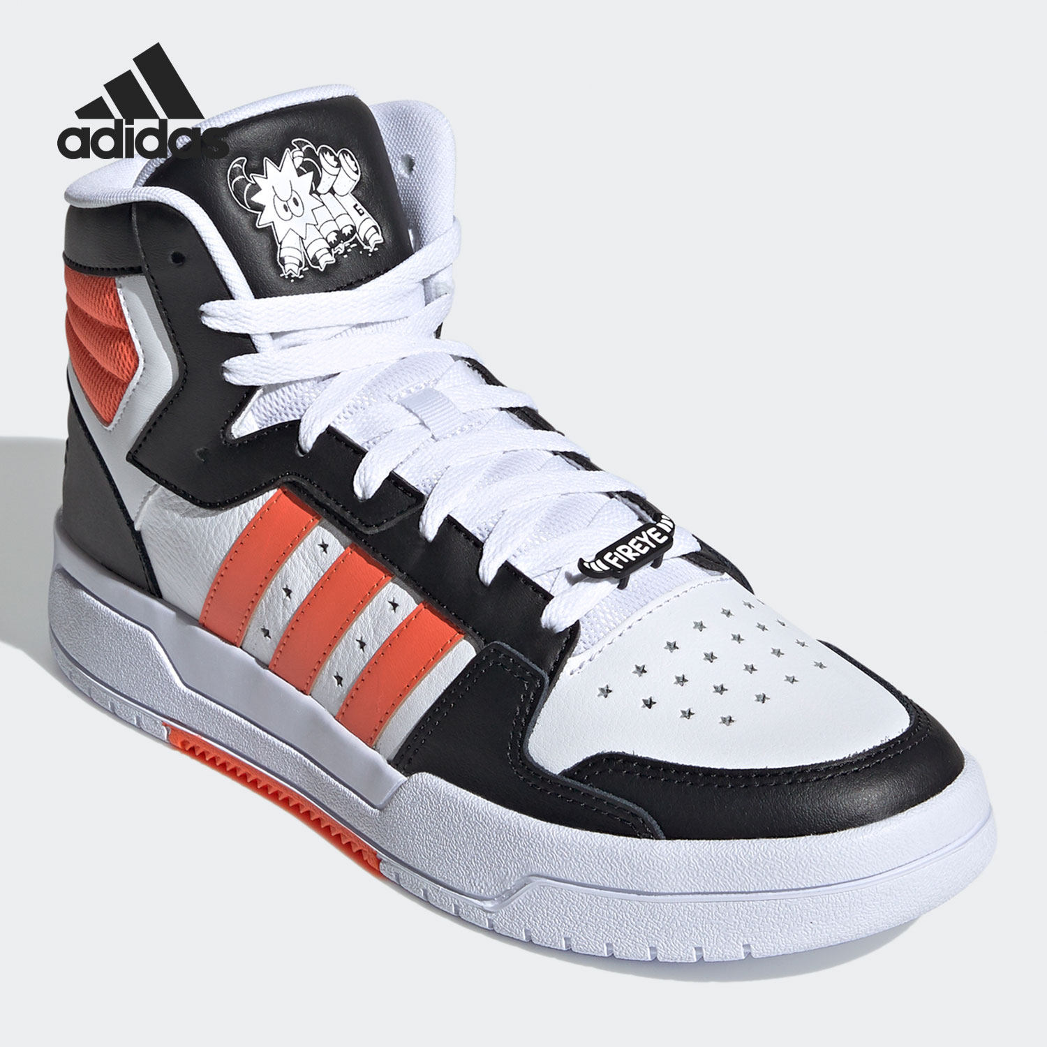 阿迪达斯正品=男子舒适高帮板鞋