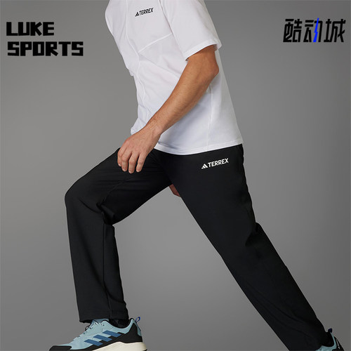 Adidas/阿迪达斯正品2025男士运动梭织经典直筒登山长裤JF3709