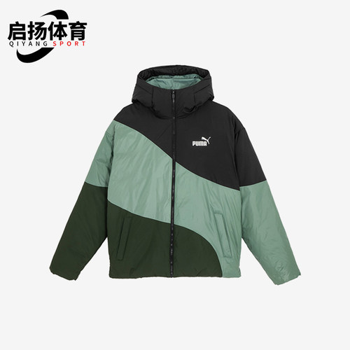 彪马男士拼接保暖休闲羽绒服