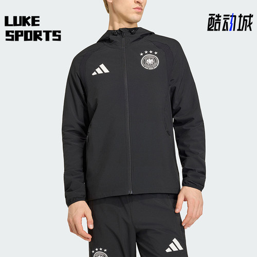 Adidas/阿迪达斯正品TIRO新款男黑色足球跑步经典夹克外套JZ9326
