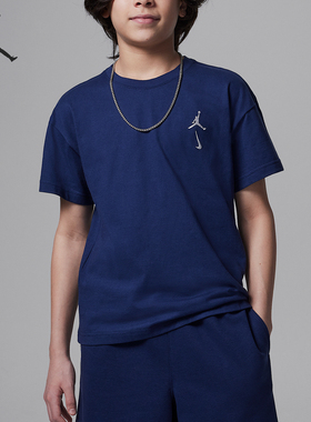 Nike/耐克正品JORDAN大童舒适宽松圆领透气短袖II3091-410