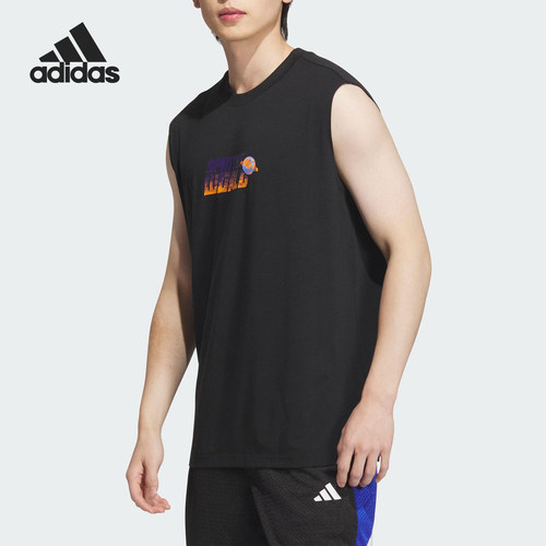 Adidas/阿迪达斯官方正品BB GRAPHIC TANK男士无袖篮球背心KC0310