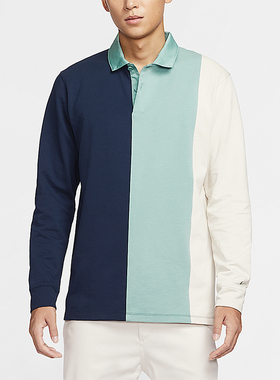 Nike/耐克正品2025秋季款男士运动拼接高尔夫POLO衫HM5652-451