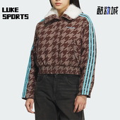 三叶草女士休闲翻领耐穿保暖短款 Adidas 阿迪达斯正品 棉服KA9732