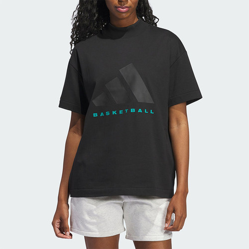 阿迪达斯男女同款印花短袖T恤