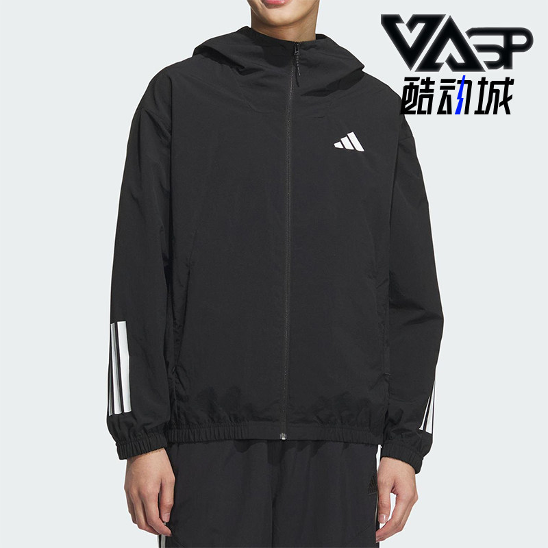 Adidas/阿迪达斯正品新款男士梭织透气经典连帽夹克外套KC3926