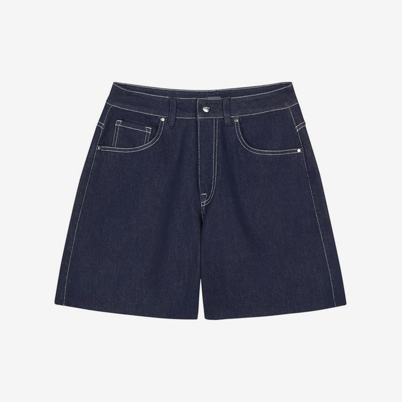 Skechers/斯凯奇正品夏新款高腰女子休闲运动牛仔短裤