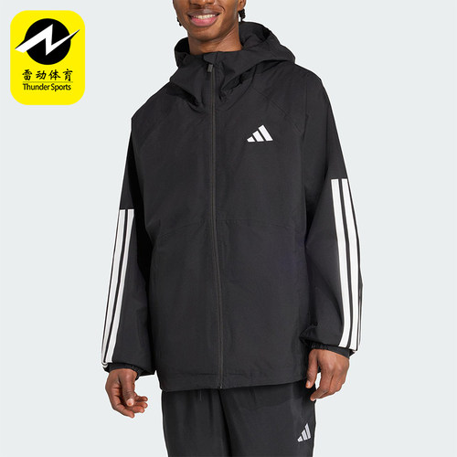 Adidas/阿迪达斯正品ESS 3S RAIN H J男士宽松连帽运动外套JM1056