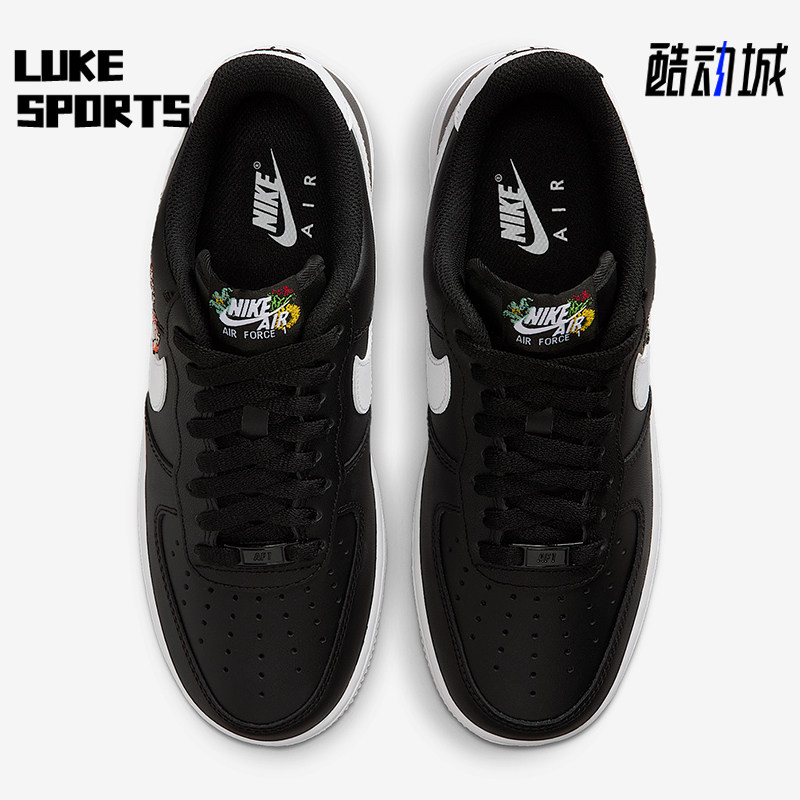 Nike/耐克正品Air Force 1 07女士刺绣花卉运动鞋IB6644-001