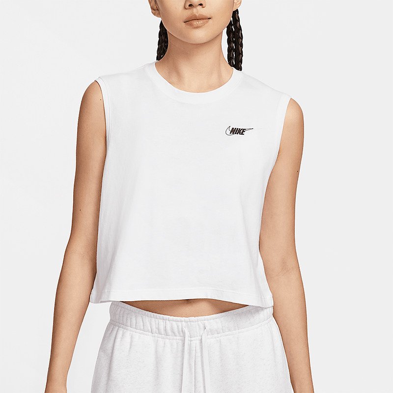 Nike/耐克正品2025女士无袖针织宽松透气经典短款背心HF9532-100,运动服/休闲服装,运动背心,淘宝优惠券,粉丝福利购,淘宝优惠卷