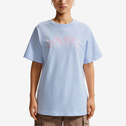 Nike/耐克正品Sportswear新款女浅蓝粉色经典短袖T恤IR7559-411