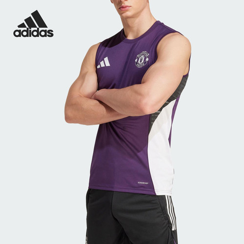 Adidas/阿迪达斯官方正品2025夏季款男士无袖训练足球背心JP3110