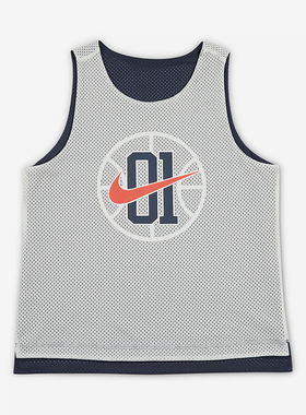 Nike/耐克正品Dri-FIT小童双面穿运动透气经典无袖背心II6477-133